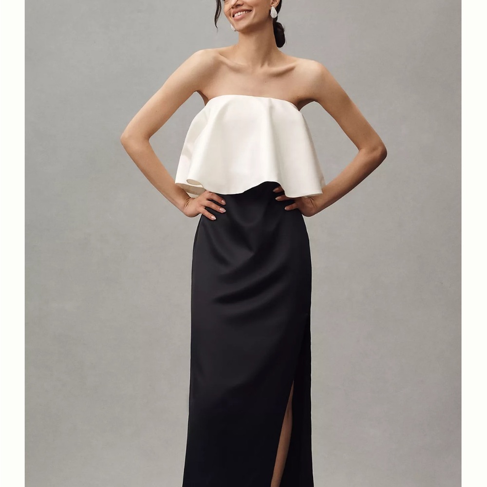 BHDLN Strapless Twofer Structured Midi Dress